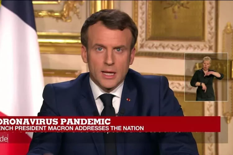 法国总统马克龙宣布严格限制人民行动