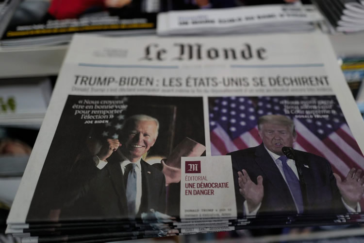 法国世界报报道美国选举