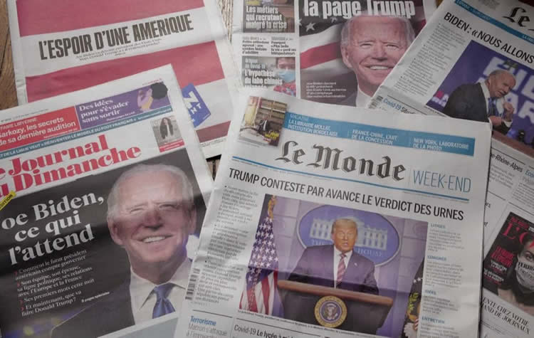 法国世界报报道美国选举