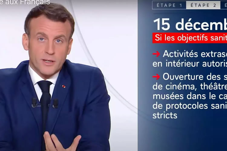 法国总统马克龙 电视讲话